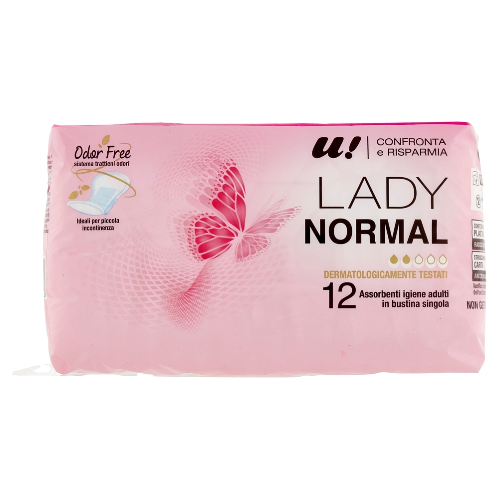 12 Assorbenti Lady Normal U! Confronta e Risparmia